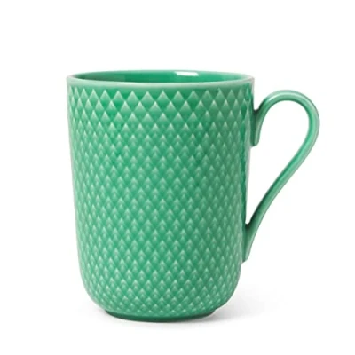 Image de Lyngby Porcelæn Tasse avec poignée Rhombe 33 cl Vert