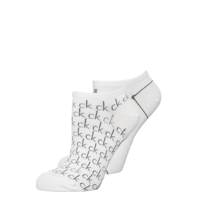 Image de Calvin Klein Underwear Repeat LOGO Sneaker 2 PACK Chaussettes, Femme, Taille: 37 41, White
