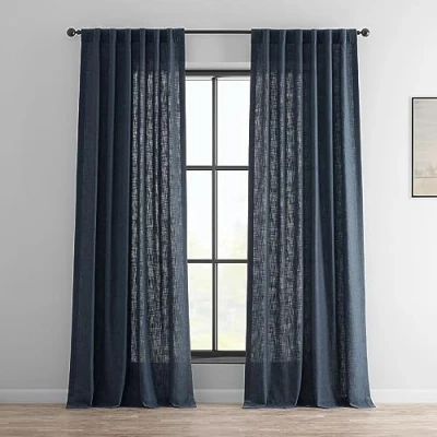 Image de HPD Half Price Drapes Rideaux Semi Transparents en Faux Lin pour Chambre à Coucher, 213,4 cm de Long, filtrant la lumière, Rideau fenêtre Salon (1 Panneau), 127 Large x
