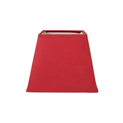 Image de Abat jour Carré Rouge Pour lampe Base 15cm Culot E14 Chambre Salon