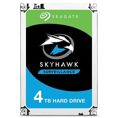 Image de Seagate Skyhawk 4 to, Disque Dur Interne de Surveillance HDD, 3,5&quot; SATA 6 Gbit/s, 64 Mo Mémoire Cache, pour Système Caméras Sécurité, Services Rescue Valables 3 Ans (ST4000VX007)