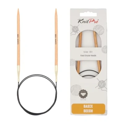 Image de KnitPro KP35310 Basix Aiguille Circulaire Fixe Bois Multicolore 38,5 x 1,8 6 cm