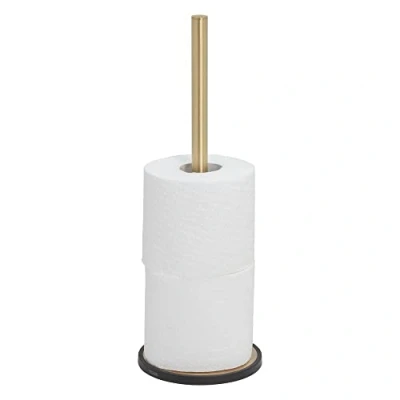 Image de Tiger Tune, Porte rouleaux papier toilette de réserve à poser, Laiton brossé, Noir