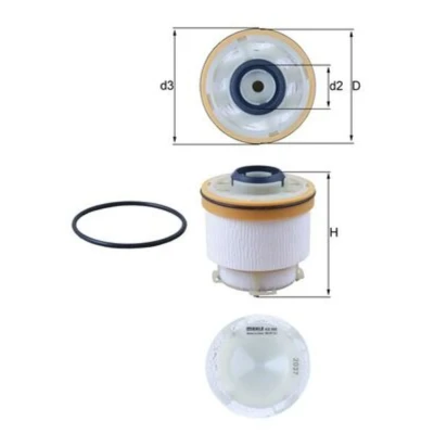 Image de MAHLE ORIGINAL KX 586D Filtre à Carburant Cartouche filtrante MITSUBISHI: L200 / Triton V Pick up, Pajero Sport III SUV, FIAT: Fullback up