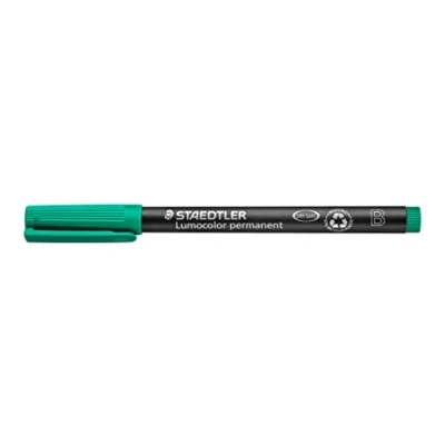 Image de Staedtler Lumocolor 314 Feutre Permanent Pointe Biseautée 1 À 2, 5 Mm Vert