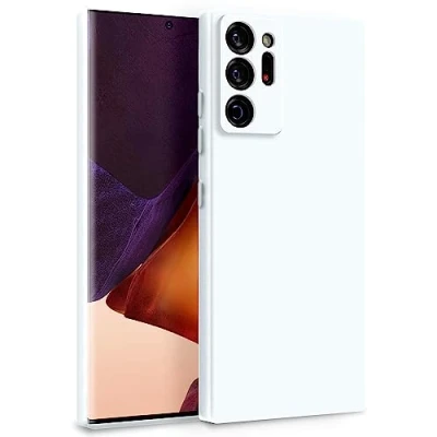 Image de MyGadget Coque pour Samsung Galaxy Note 20 Ultra Case TPU Souple &amp; Soft avec Doublure Microfibre Cover Protection Extra Fine Légère Blanc