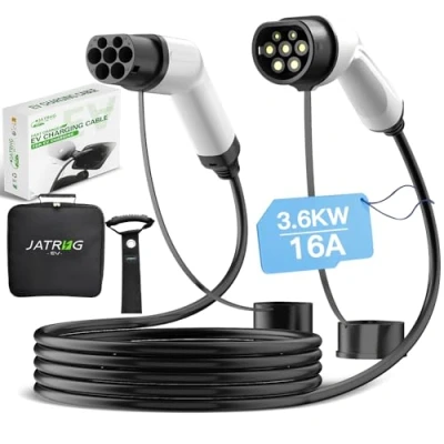 Image de JATRHG Câble de Recharge EV 3.6KW 16Amp /Monophasée/ 5 mètres/Véhicule électrique et Hybride Rechargeable Type 2 à