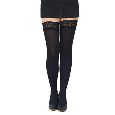 Image de SENTELEGRI Bas de contention opaque en microfibre 40 deniers Noir XX Large