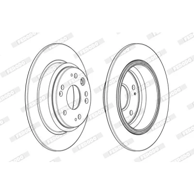 Image de FERODO PREMIER DDF1894C Disque de frein 282 9 5 plein revêtu sans accessoires HONDA: Accord 7 Tourer, Shuttle