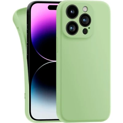 Image de MyGadget Coque Compatible avec Apple iPhone 14 Pro Case TPU Souple &amp; Soft Cover Protection Extra Fine Légère Étui Coloré Anti Choc et Rayures Vert