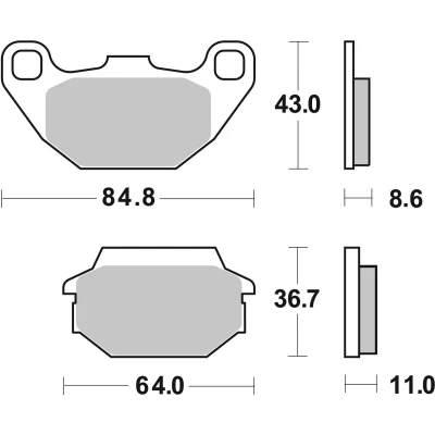 Image de TRW Organic Allround MCB712 Jeu de plaquettes frein