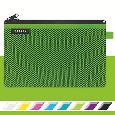 Image de Leitz WOW Trousse à crayons Zippée en Nylon, Lavable, Idéale pour le Rangement, Grand (23x15cm) Vert