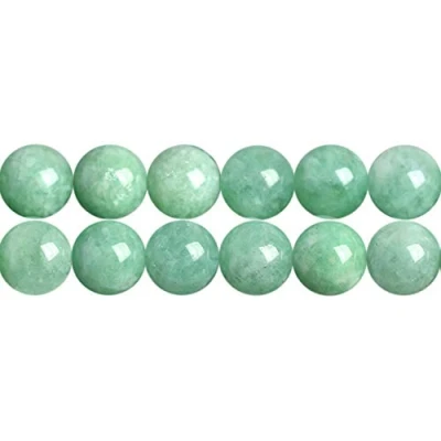 Image de SKYBEADS Perles en Jadéite Vert Pierre Naturelle pour Creation de Bijoux Rondes 8mm Longueur 38 40cm Environ 46 Pcs