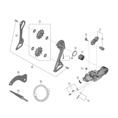 Image de Unité d&#039;axe de support pour type normal Shimano RD R9250
