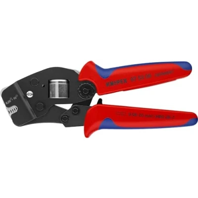 Image de Knipex Pince à sertir auto ajustable pour embouts de câble introduction frontale brunie, avec gaines bi matière 190 mm 97 53 08