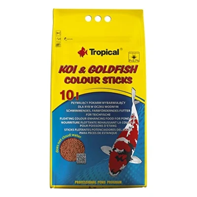 Image de Koi&amp;Goldfish Colour Sticks 10L / 800g Aliment Flottant rehaussant la Couleur des Poissons d&#039;étang