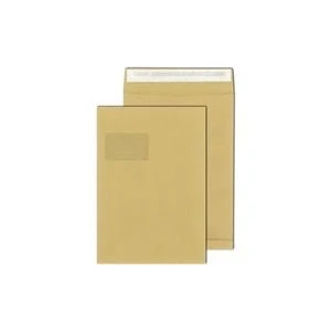 Image de MAILmedia 30021152 Enveloppes à soufflet C4 avec fenêtre Blanc