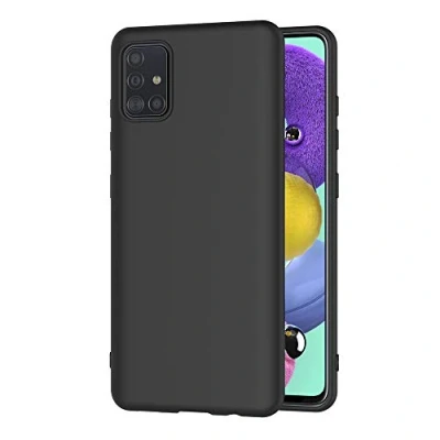 Image de AICEK Coque Compatible Samsung Galaxy A51, Noir Silicone pour A51 Housse Etui Case (6,5 Pouces)