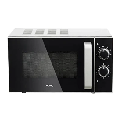 Image de H.Koenig Micro ondes Compact Design 20L VIO4, Puissant 700W, Plateau tournant 24,5cm, Multifonction 5 niveaux de chauffe et fonction décongélation, Minuterie jusqu&#039;à 30 min, Rapide, Plan travail