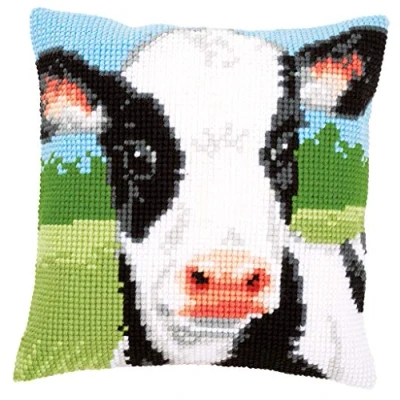Image de Vervaco Ensemble de Coussin au Point Croix, Vache