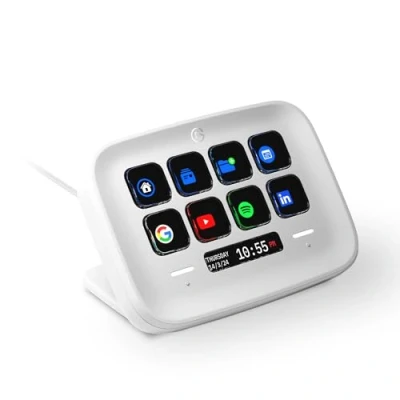 Image de Elgato Stream Deck Neo 8 Touches Personnalisables, 2 Touch Points, accélérez tâches et workflows Word, Excel, Teams, Zoom, Spotify, etc. Configuration par Glisser déposer Compatible Mac/PC
