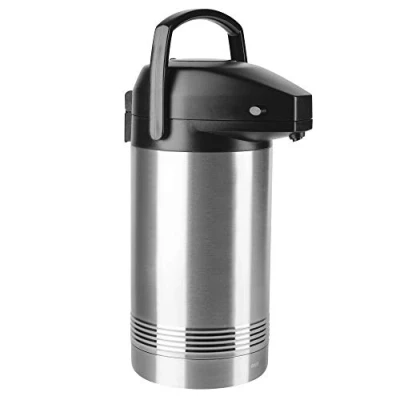 Image de TEFAL President K3150114 Thermos à pompe isotherme en acier inoxydable 3 l avec fonction de unique chaude jusqu&#039;à 12 heures froid 24