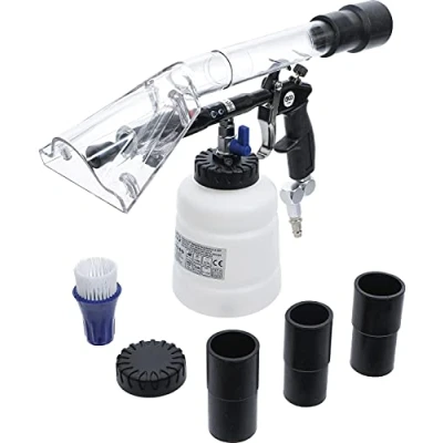 Image de BGS 70150 Pistolet pneumatique de Nettoyage avec Brosse et Accessoire d’Aspiration 7 pièces