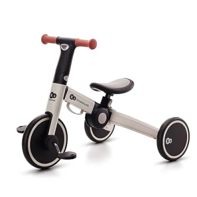 Image de Kinderkraft 4TRIKE Tricycle 3en1, pliable, Vélo sans Pédales, Bébé, Mini Draisienne, Trotteur, Selle réglable, Trois Roues, De 12 mois à environ 5 ans, 25kg, Gris