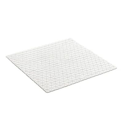 Image de TATAY Tapis de Douche Antidérapant, caoutchouc SBS TP avec 120 ventouses, Carré, Design diamant, Blanc. Mesure 54 x cm