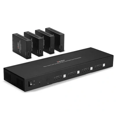 Image de LINDY Extendeur broadcaster Matrice HDMI 4K60 4x4 sur RJ45 jusqu&#039;à 70m avec PoC 4 récepteurs