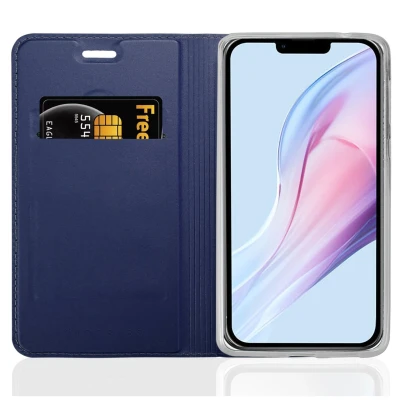 Image de Coque pour Apple iPhone 13 PRO en CLASSY BLEU FONCÉ Housse de protection Étui avec fermeture magnétique, fonction support et compartiment carte Neuf