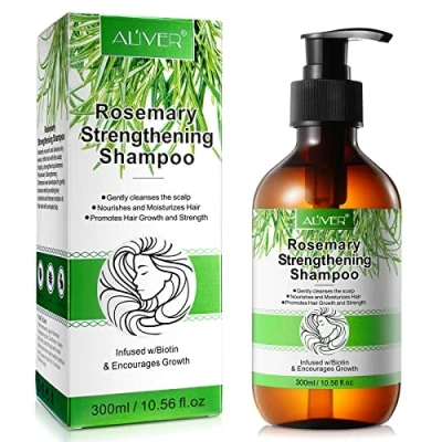 Image de Shampoing Romarin pousse Cheveux 300ML Shampooing Anti Perte de Savon, pour Recroissance des Secs et Cassants