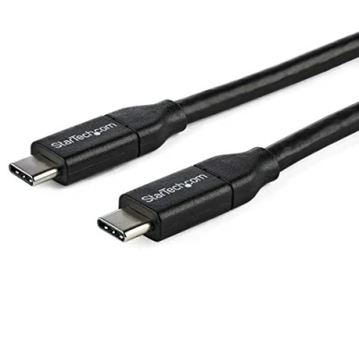 Image de StarTech.com Câble USB C vers avec Power Delivery 5A de 1 m Cordon 2.0 Type certifié IF Noir (USB2C5C1M)