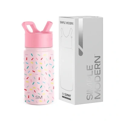 Image de Simple Modern Gourde Enfant avec Paille Isotherme Inox Réutilisable pour Garçons et Filles Summit 415ml Confetti