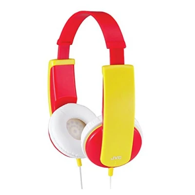 Image de JVC HAKD5ROUGE Casque universel avec Cordon 0,80 m pour Enfant Rouge/Jaune