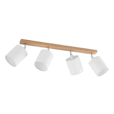 Image de Lindby Spot Imarin à intensité variable (Scandinave) en Marron Bois e. a. pour Salon &amp; Salle manger (à 4 lampes, E27), Lampe encastrable, plafonnier, applique