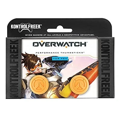 Image de KontrolFreek Overwatch pour Manette PlayStation 4 (PS4) et 5 (PS5) Joysticks Performance 1 Taille Haute Convexe, Mi Convexe Orange