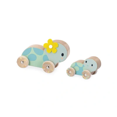 Image de Jouet en Bois Non spécifié Set de 2 Tortues Roues silicone Dès 12 mois Mixte