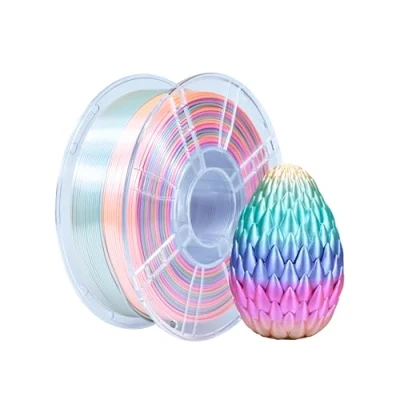 Image de iBOSS filament PLA+ multicolore 1,75 mm, d&#039;imprimante 3D en soie PLA Plus arc ciel 1 kg (2,2 lb), d&#039;impression à changement de couleur, bonbons