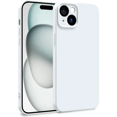 Image de MyGadget Coque Compatible avec Apple iPhone 15 Plus Case TPU Souple &amp; Soft Doublure Microfibre Cover Protection Extra Fine Légère Blanc