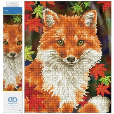 Image de DIAMOND DOTZ Intermediate Peinture au Point de Diamant, kit intermédiaire, DD9, Foxy, 35 x 45cm