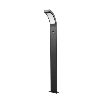 Image de LED luminaire extérieur Virgalia (Moderne) en Noir Aluminium (1 lampe,à), Borne lumineuse, pour socle
