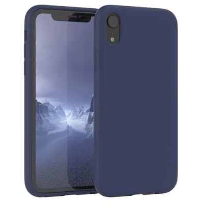 Image de Eazy Case Coque en Silicone Premium pour téléphone Portable Compatible avec iPhone XR, slimcover Protection Appareil Photo et Doublure intérieure, étui, Bleu Nuit