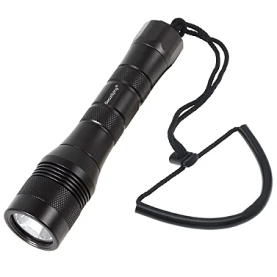 Image de SecurityIng Lampe de poche plongée LED étanche 1000 lumens sous l&#039;eau 150 m lumière super lumineuse, 9 degrés faisceau étroit sécurité