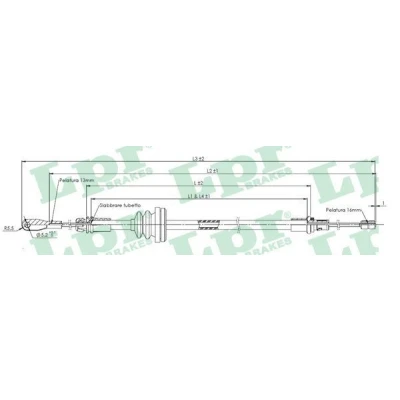 Image de LPR C0755B Câble De Frein 1185 à disque RENAULT: TRAFIC 2 Kasten, Bus, 2, OPEL: Vivaro A Van, Combi
