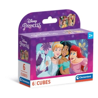 Image de Clementoni Disney Princess 6 Pièces Cube Supercolor, Puzzle pour Enfants 2 4 Ans, Fabriqué en Italie, 40660, Multicolor