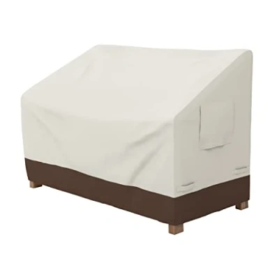 Image de Amazon Basics Housse de protection pour banc 2 places, Beige &amp; Tan, 70 x 45 cm