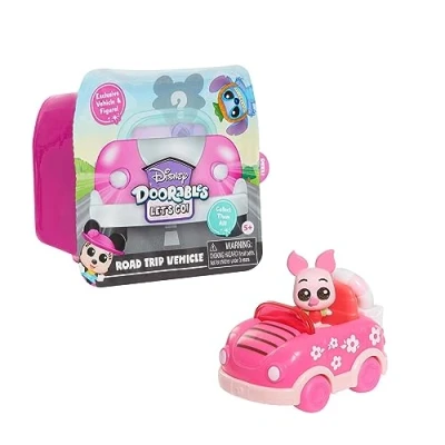 Image de Disney Doorables, Let&#039;s Go Véhicule, avec figurine, exclusifs, Modèles aléatoires, Jouets pour enfants à partir de 5 ans, DRB06