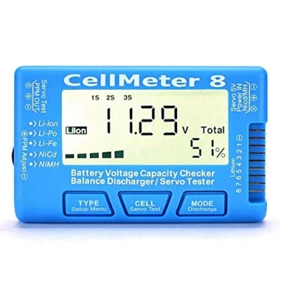Image de ICQUANZX RC 8 testeur de capacité Batterie numérique servo rétroéclairage LCD pour LiPo Life Li ION NiMH Nicd