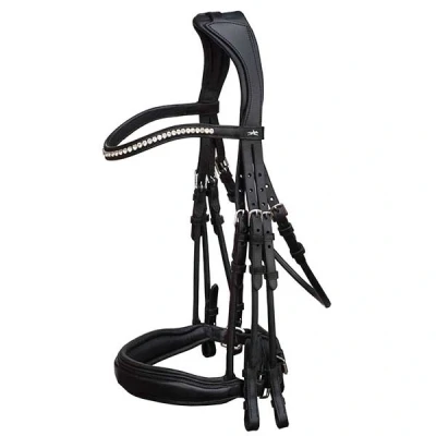 Image de Schockemöhle Ensemble Bride Classic Line Venice Noir/Argent Cob